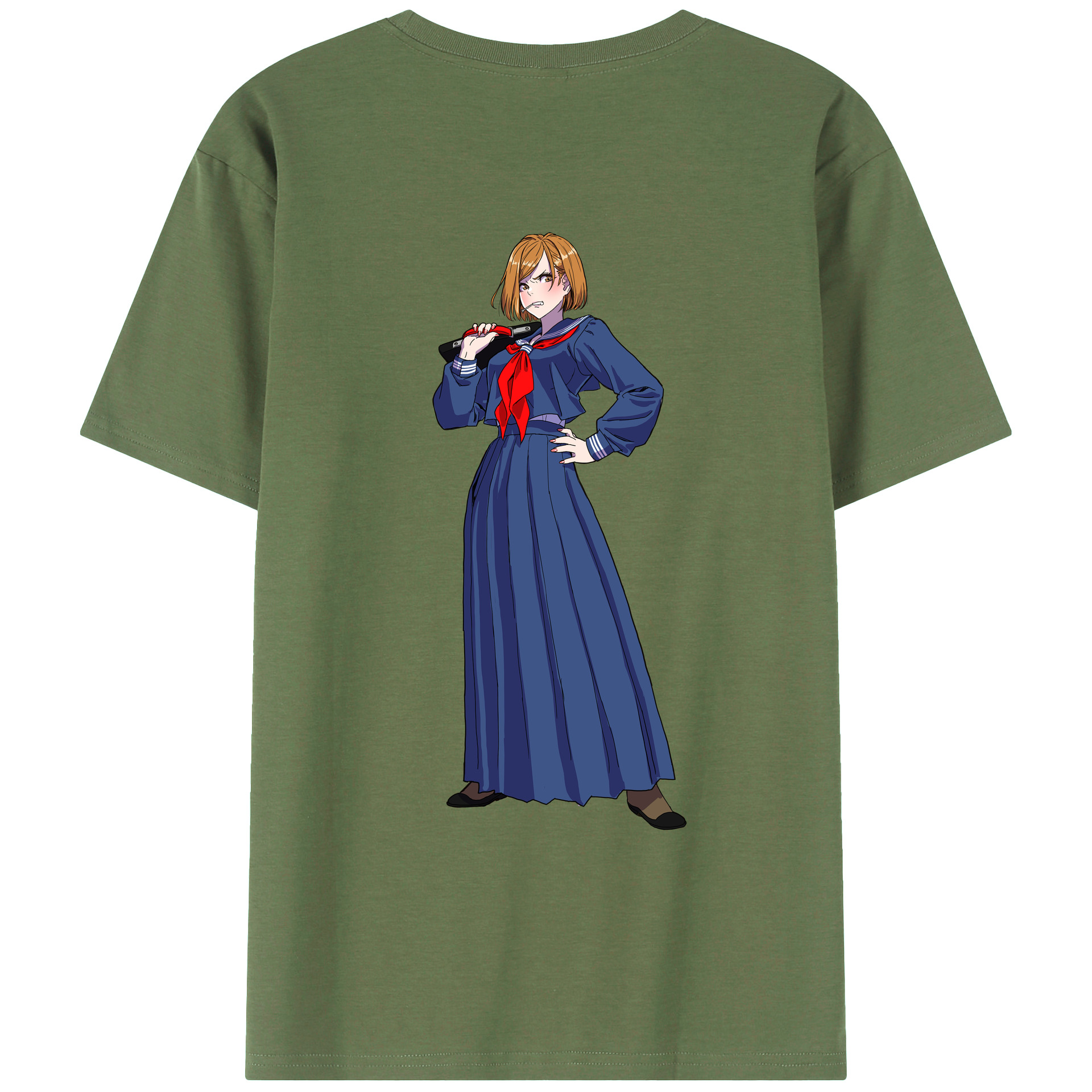 （画像用） 呪術廻戦 Jujutsu Kaisen 綿100％ メンズ半袖Tシャツ（バックプリント） 通気性